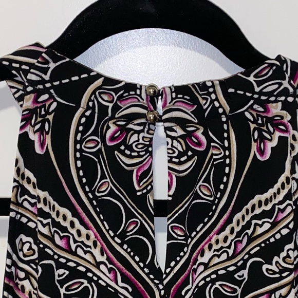 White House Black Market Printer Halter Tunic Top - Picture 7 of 11